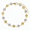 Stainless Steel Adjustable Bracelet With Round 5A Zircon