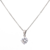 Stainless Steel Round Pendant Necklace with 5A Zircon