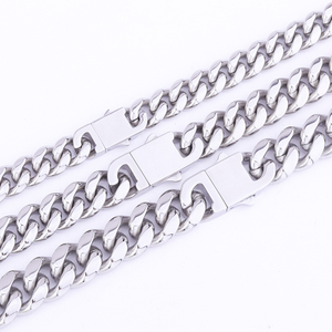 Stainless Steel Cuban Chain with Different Clasp