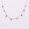 Stainless Steel Pendent Necklace With Colorful Zircon