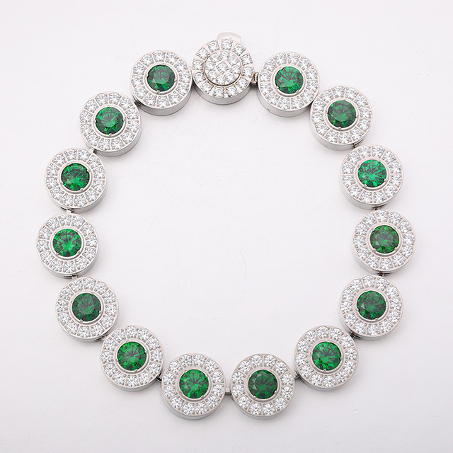 Stainless Steel Exquisite Round Cuban Chain with 5A CZ 