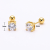 Stainless Steel Stud Earring with 5A Zircon