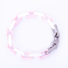 Stainless Steel Paper Clip Link Chain with Two Color Ceramic
