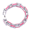Stainless Steel Silver Paper Clip Link Chain with Acrylic