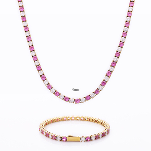 Stainless Steel Hand Make Tennis Chain with 5A Zircon