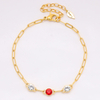 Stainless Steel Adjustable Bracelet with Colorful Crystal