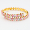 Stainless Steel Adjustable Tennis Bracelet Bangle With 5A Zircon
