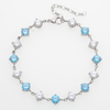 Stainless Steel Adjustable Bracelet With Round 5A Zircon