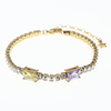 Stainless Steel Adjustable Tennis Pendent Bracelet with 5A Zircon