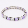 Stainless Steel Tennis Chain With Colorful CZ