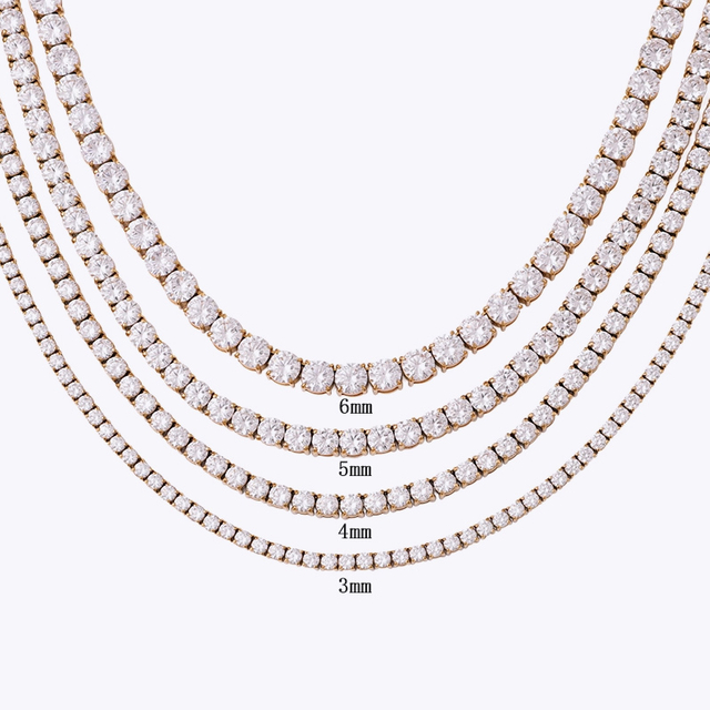 Stainless Steel Hand Make Gold Tennis Chain