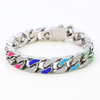 Stainless Steel Enamel Cuban Chain With 5A Zircon