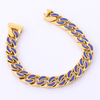 Stainless Steel Gold Enamel Cuban Chain