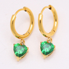 Stainless Steel Heart Drop Earring