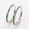 Stainless Steel Big Hoop Earrings with 5A ZIRCON