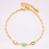 Stainless Steel Adjustable Bracelet with Colorful Crystal