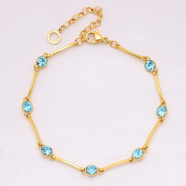 Stainless Steel Adjustable Bracelet with Crystal