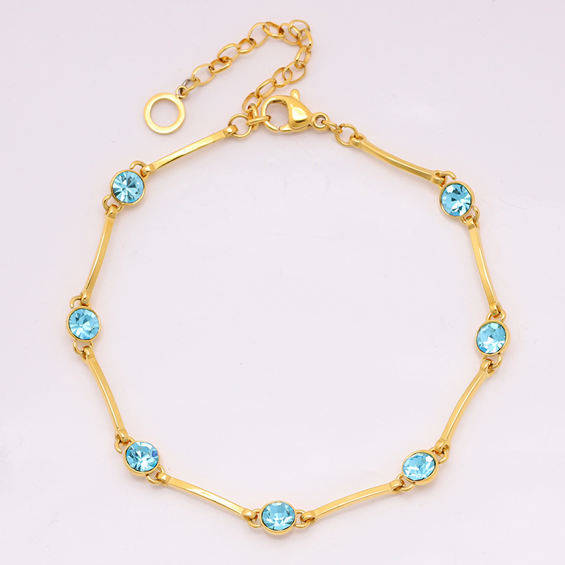 Stainless Steel Adjustable Bracelet with Crystal