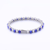 Stainless Steel Tennis Chain With agate and white zircon
