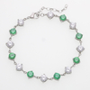 Stainless Steel Adjustable Bracelet With Round 5A Zircon
