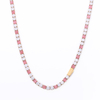 Stainless Steel New Tennis Chain With Agate And White Zircon