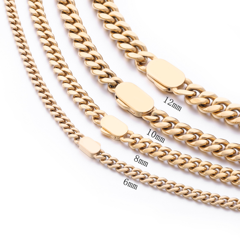Stainless Steel Cuban Chain With Cuban Clasp