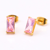 Stainless Steel Rectangle Stud Earring