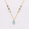 Stainless Steel Charm Pendant Necklace with 5A Zircon