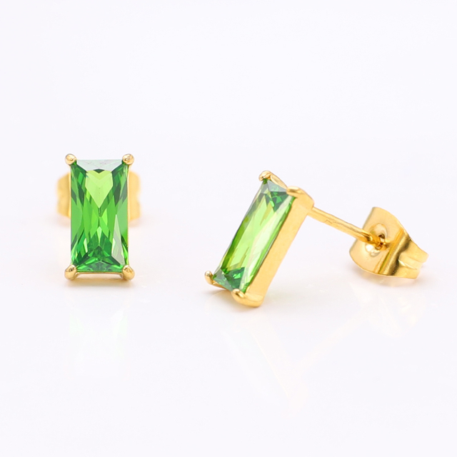 Stainless Steel Rectangle Stud Earring