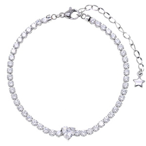 Stainless Steel Adjustable Tennis Bracelet
