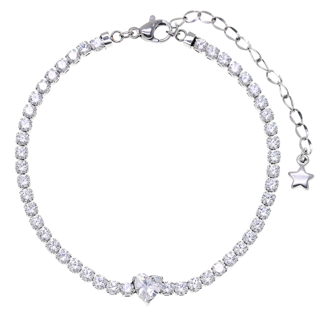Stainless Steel Adjustable Tennis Bracelet