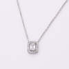 Stainless Steel Charm Pendent Necklace with 5A Zircon