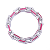 Stainless Steel Silver Paper Clip Link Chain with Acrylic