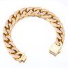 Stainless Steel Gold flat Cuban Chain With All Zircon