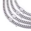 Stainless Steel Silver Color Cuban Chain With 5A CZ Arc Clasp