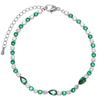 Stainless Steel Adjustable Tennis Bracelet with Pear 5A Zircon