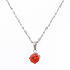 Stainless Steel Round Pendant Necklace with 5A Zircon