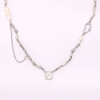 Stainless Steel Square Pendant Necklace With Colorful Swarovski Crystal 