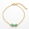 Stainless Steel Bow bracelet with 5A Zircon