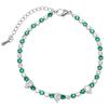 Stainless Steel Adjustable Tennis Bracelet with Pear 5A Zircon