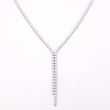 Stainless Steel Tennis Chain Necklace with 5A Zircon