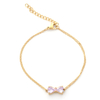 Stainless Steel Bow bracelet with 5A Zircon