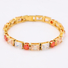 Stainless Steel Tennis Bracelet with Square And Round CZ