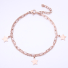 Stainless Steel Rose Gold Star Shapped Multistrand Bracelet