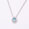 Stainless Steel Charm Pendent Necklace with 5A Zircon