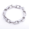 Stainless Steel Paper Clip Link Chain with 5A Zircon
