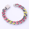 Stainless Steel Colorful Enamel Cuban Chain
