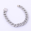 Stainless Steel Silver Enamel Cuban Chain
