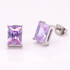 Stainless Steel Rectangle Stud Earring 