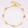 Stainless Steel Adjustable Bracelet with Crystal